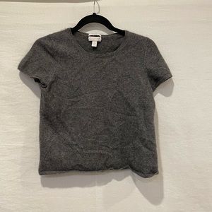 Grey crewneck cashmere top SIZE P/L from Charter Club